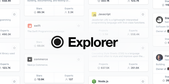 Explorer open source discovery interface