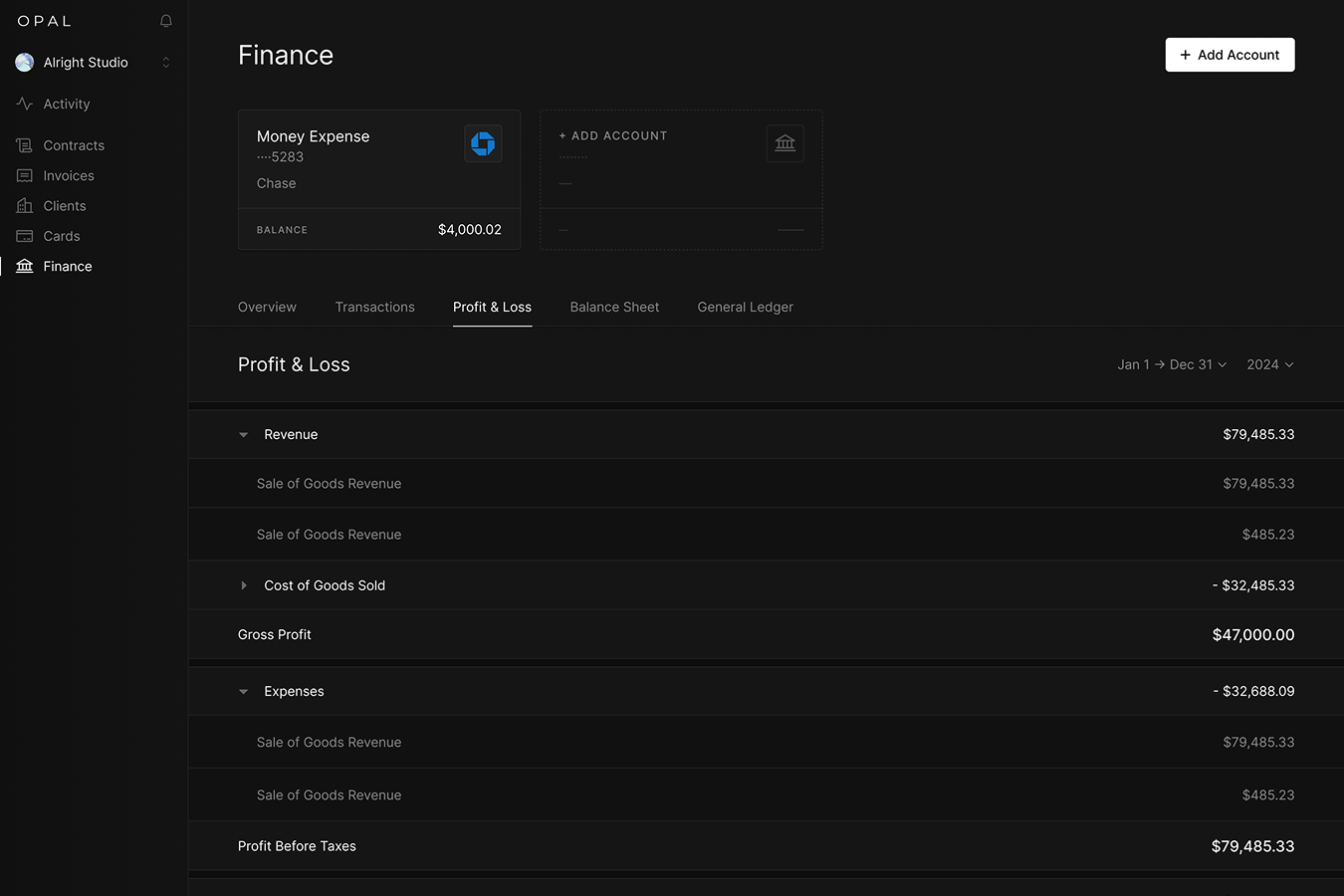 Finance, Profit & Loss
